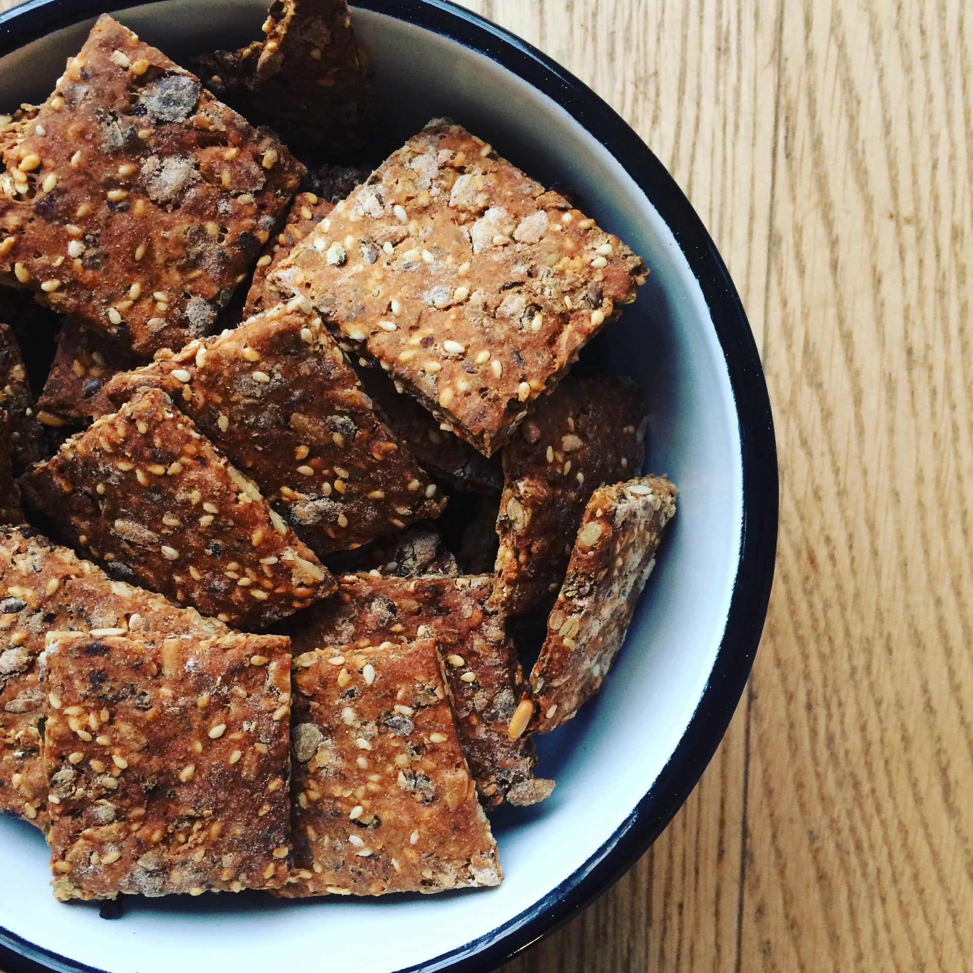 Recette de crackers aux graines de sésame ou autres graines